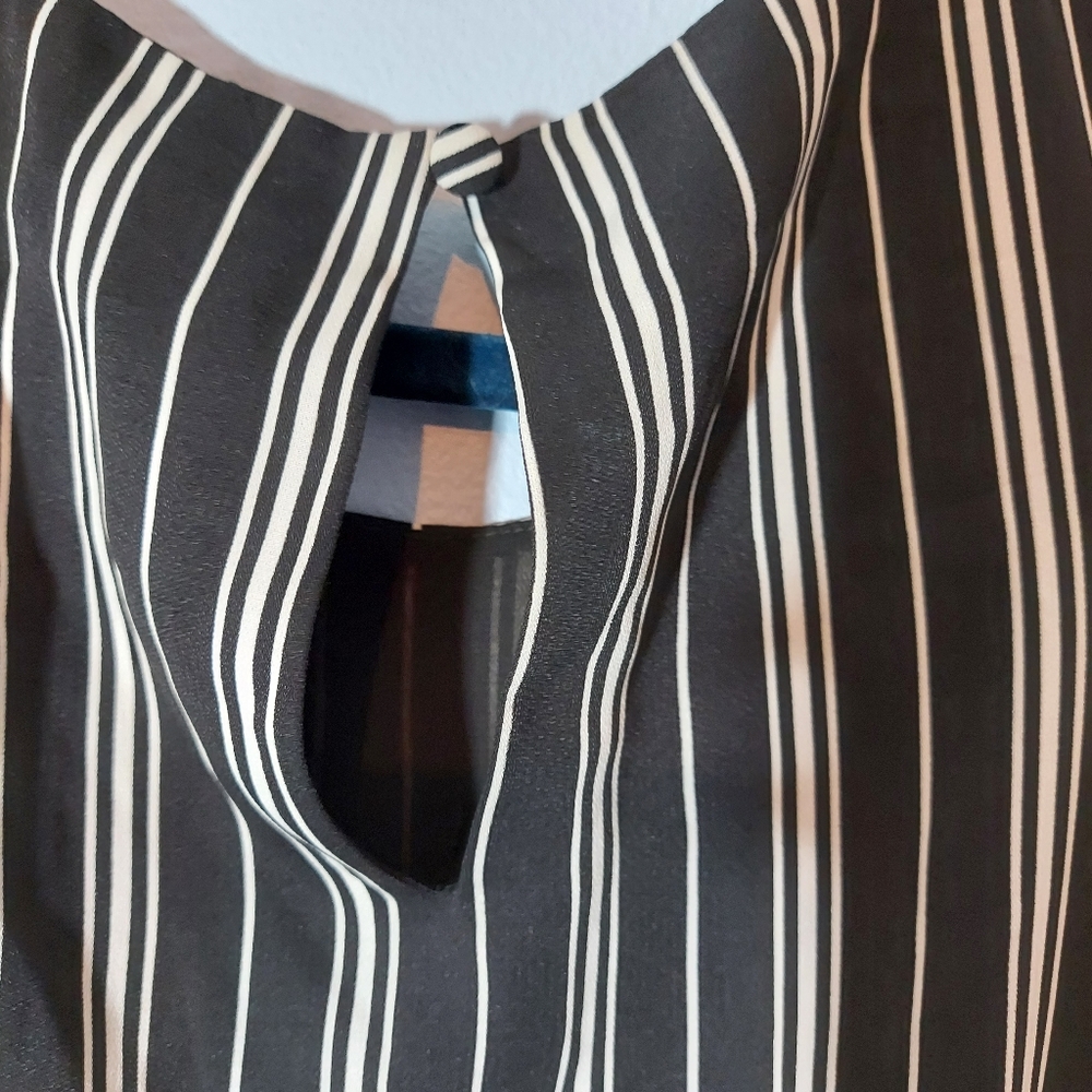 Tahari black and white striped dress size 6 - Picture 6 of 7